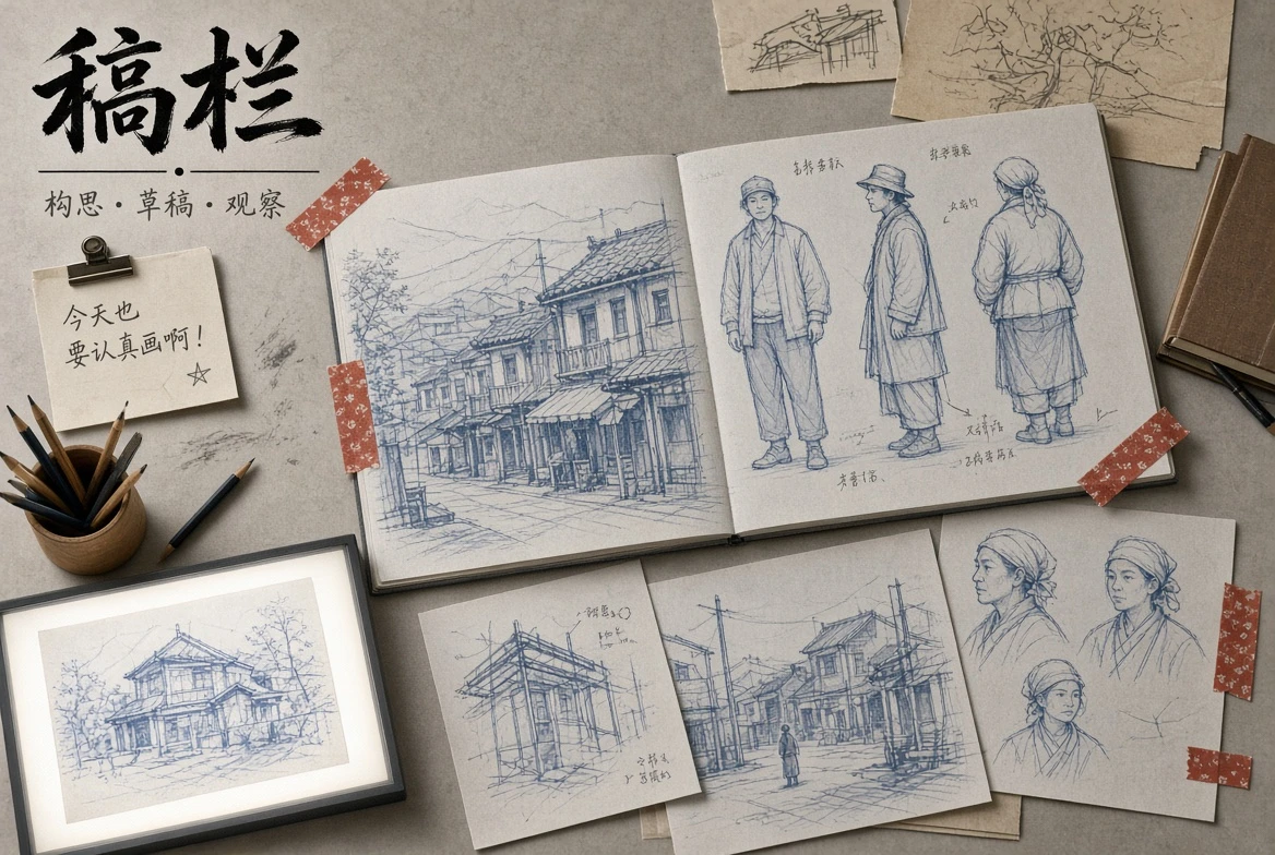 稿栏导览